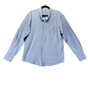 Coofandy Shirt Mens XL Light Blue Classic Button-Up Long Sleeve Casual